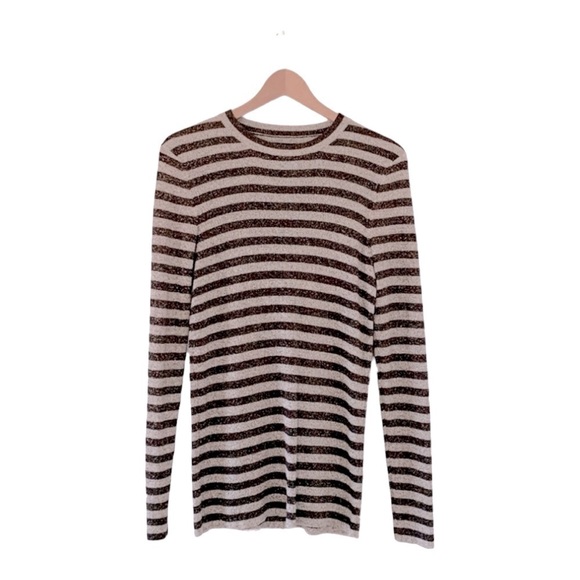 Who What Wear Metallic Stripe Sweater M - Picture 1 of 8